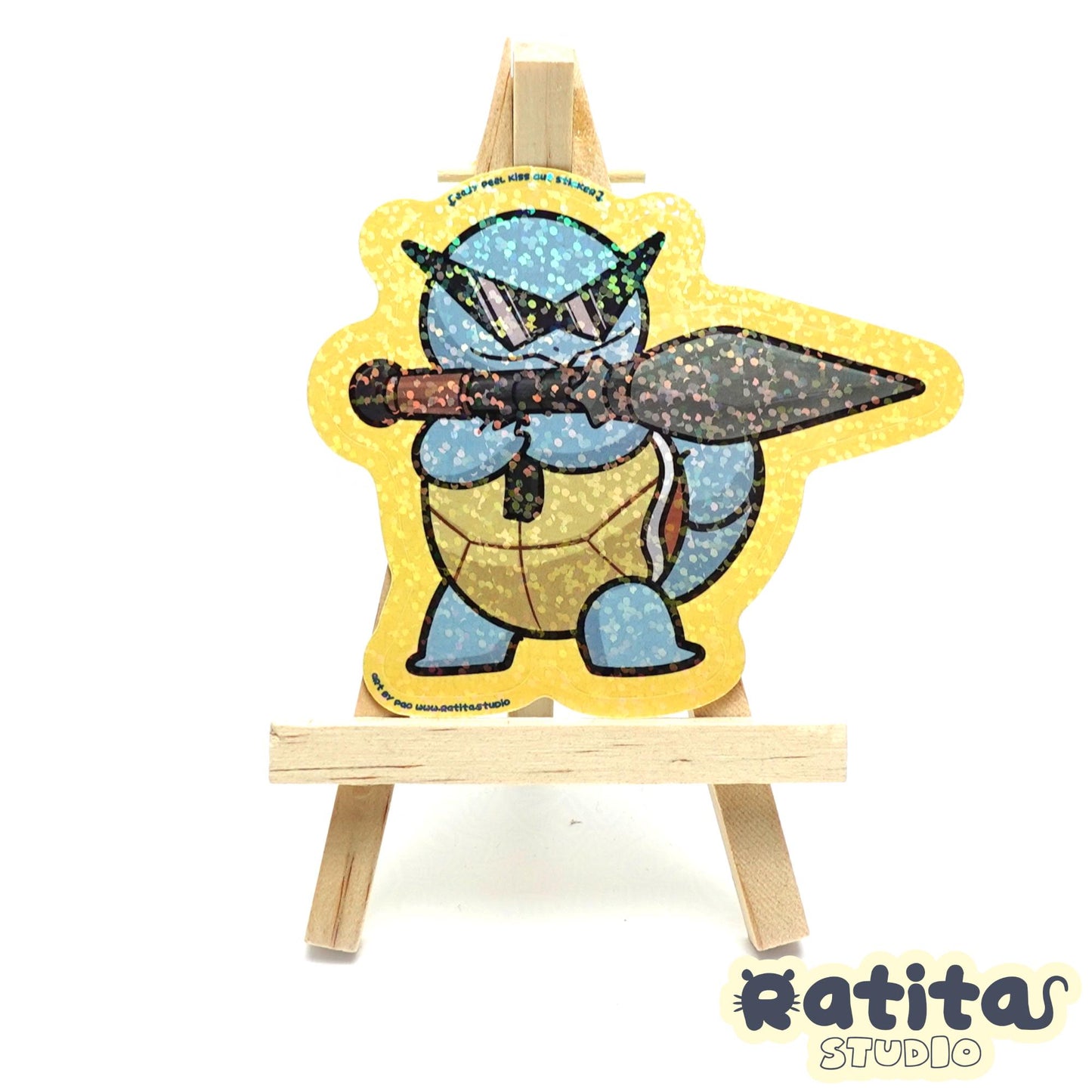 Pocket Monsters: Squirtle Heavy Artillery ~Easy Peel Kiss Cut Sticker~