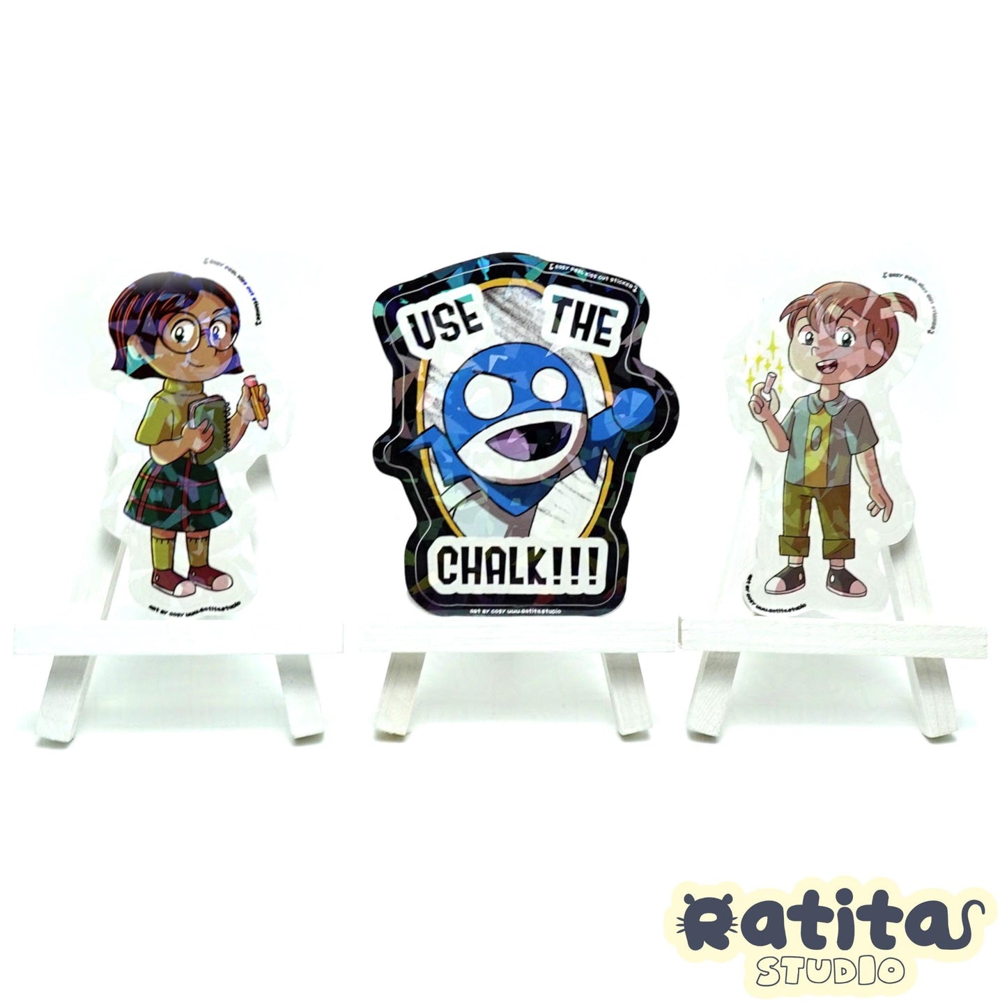 ChalkZone 3 Piece ~Easy Peel Kiss Cut Sticker Set~
