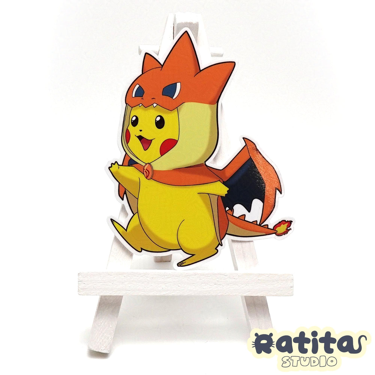 Pocket Monsters : Pikachu Charizard Poncho ~Die Cut Stickers~
