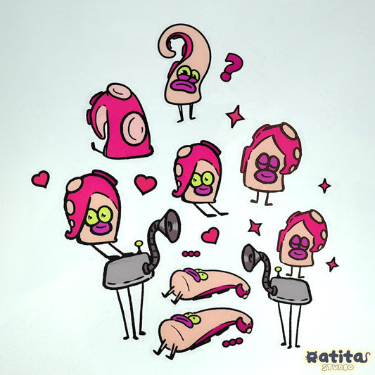 Splatoon Octotrooper ~Transparent Sticker Sheet~