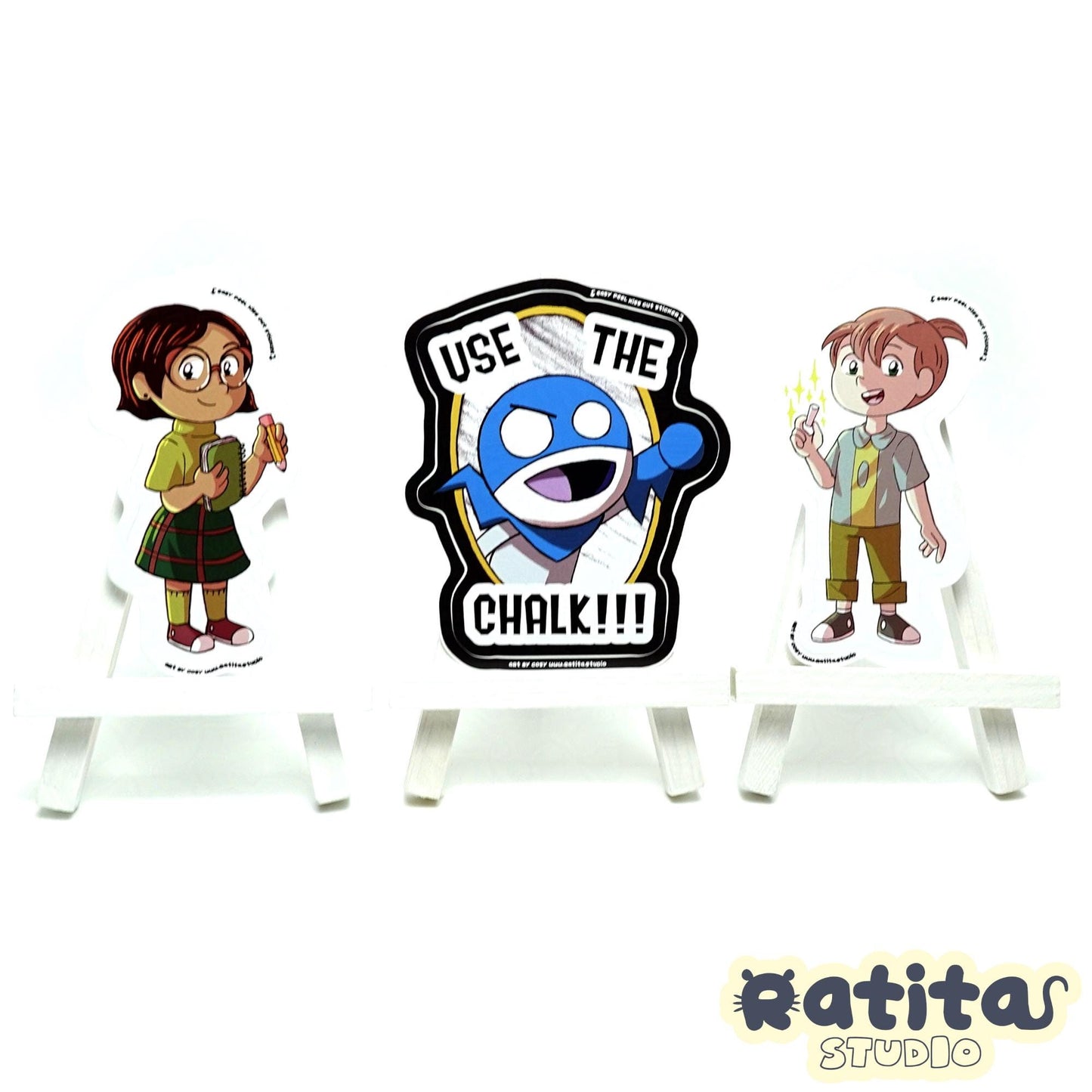 ChalkZone 3 Piece ~Easy Peel Kiss Cut Sticker Set~