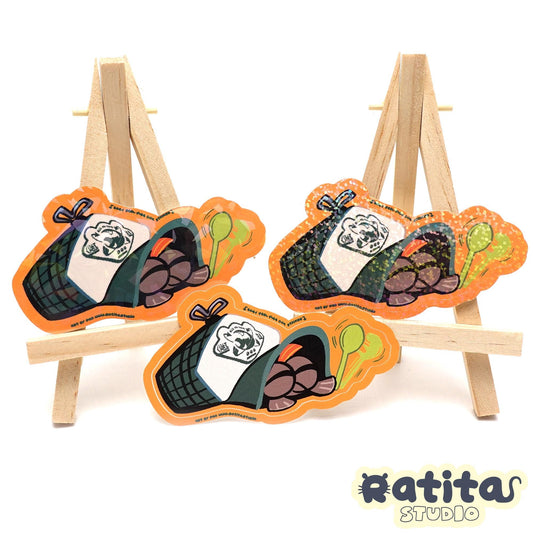 Splatoon Salmon Run Little Buddy Big Hat ~Easy Peel Kiss Cut Sticker~