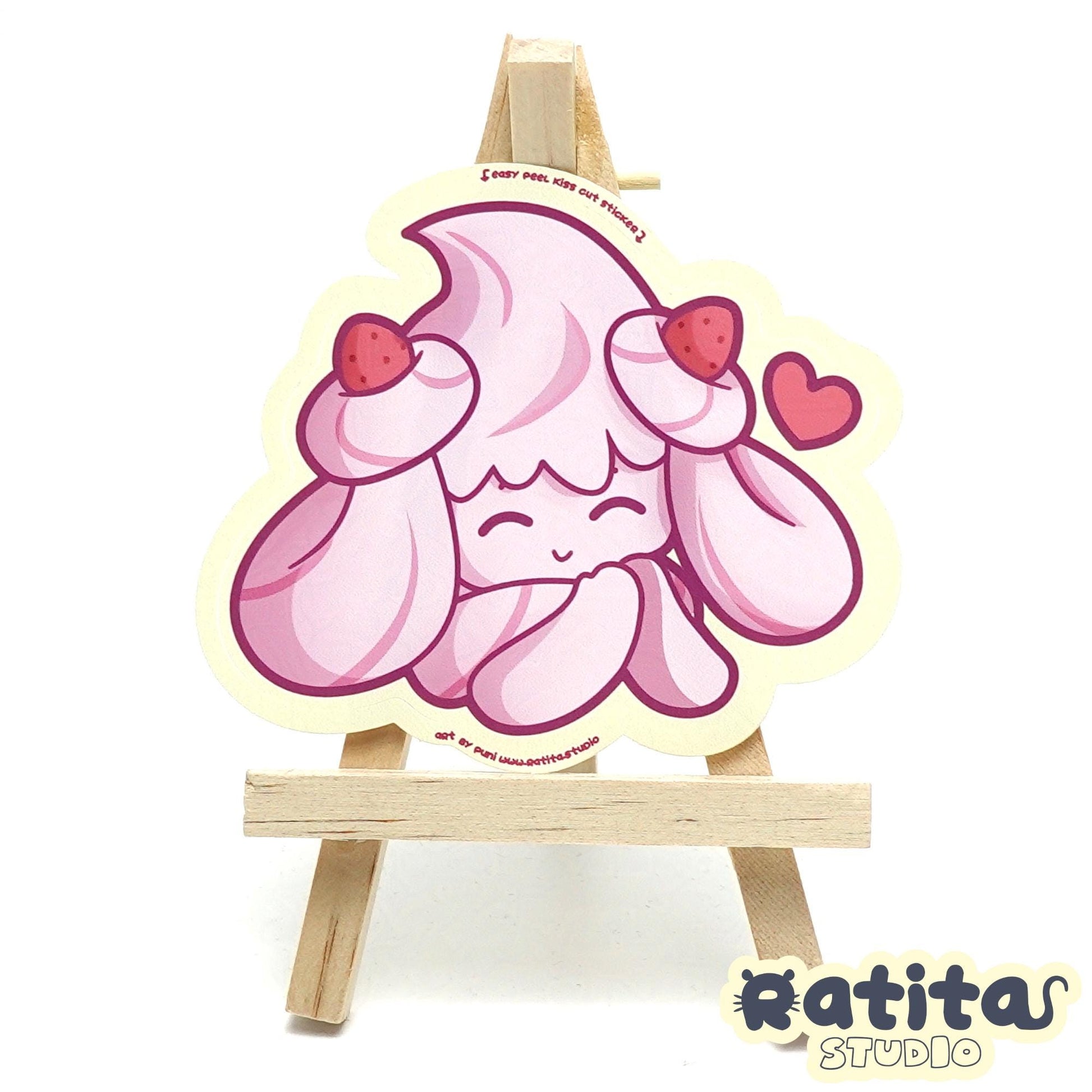 Pocket Monsters: Ruby Cream Alcremie ~Easy Peel Kiss Cut Sticker~