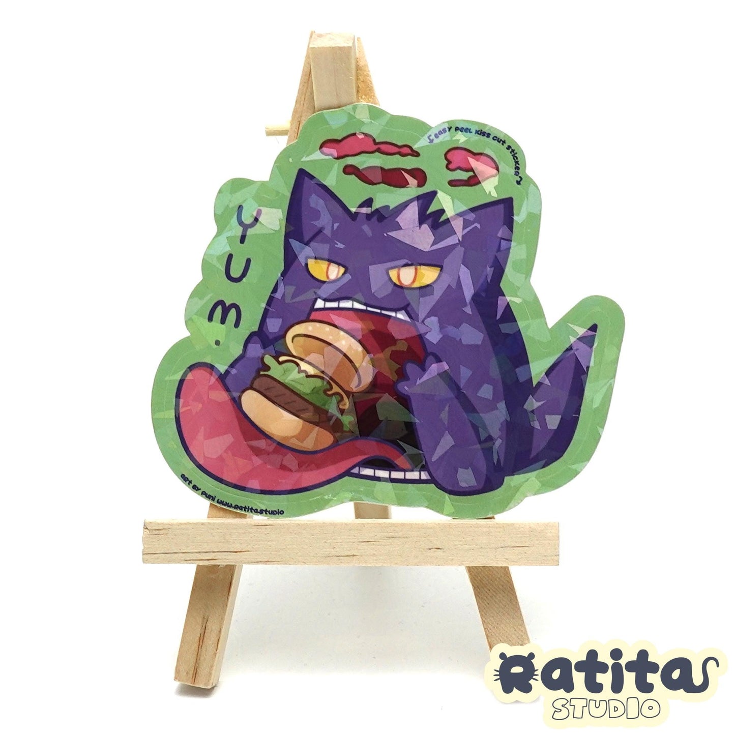 Pocket Monsters: Yummy Gengar ~Easy Peel Kiss Cut Sticker~