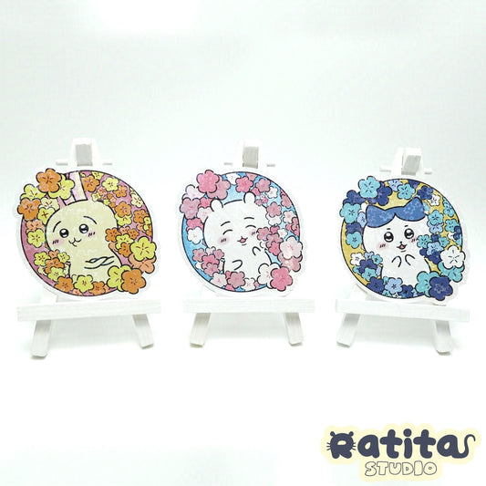 Flowery Chiikawa ~ Die Cut Stickers~