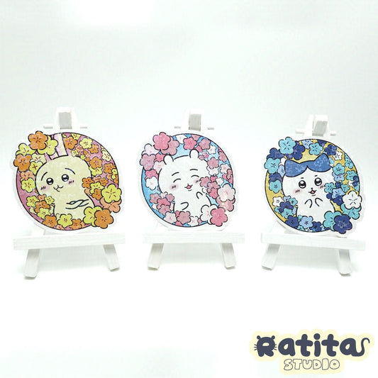 Flowery Chiikawa ~ Die Cut Stickers~