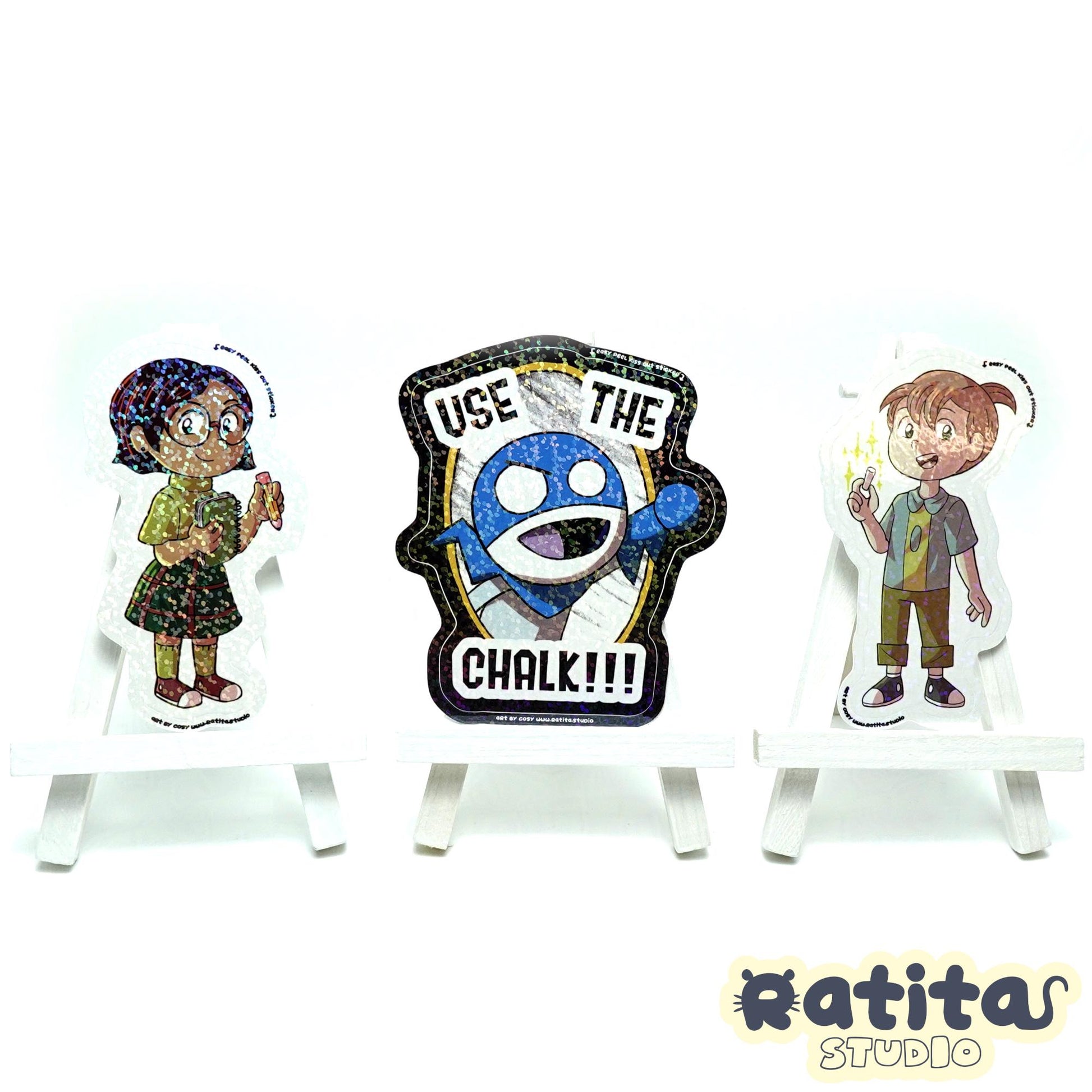 ChalkZone 3 Piece ~Easy Peel Kiss Cut Sticker Set~