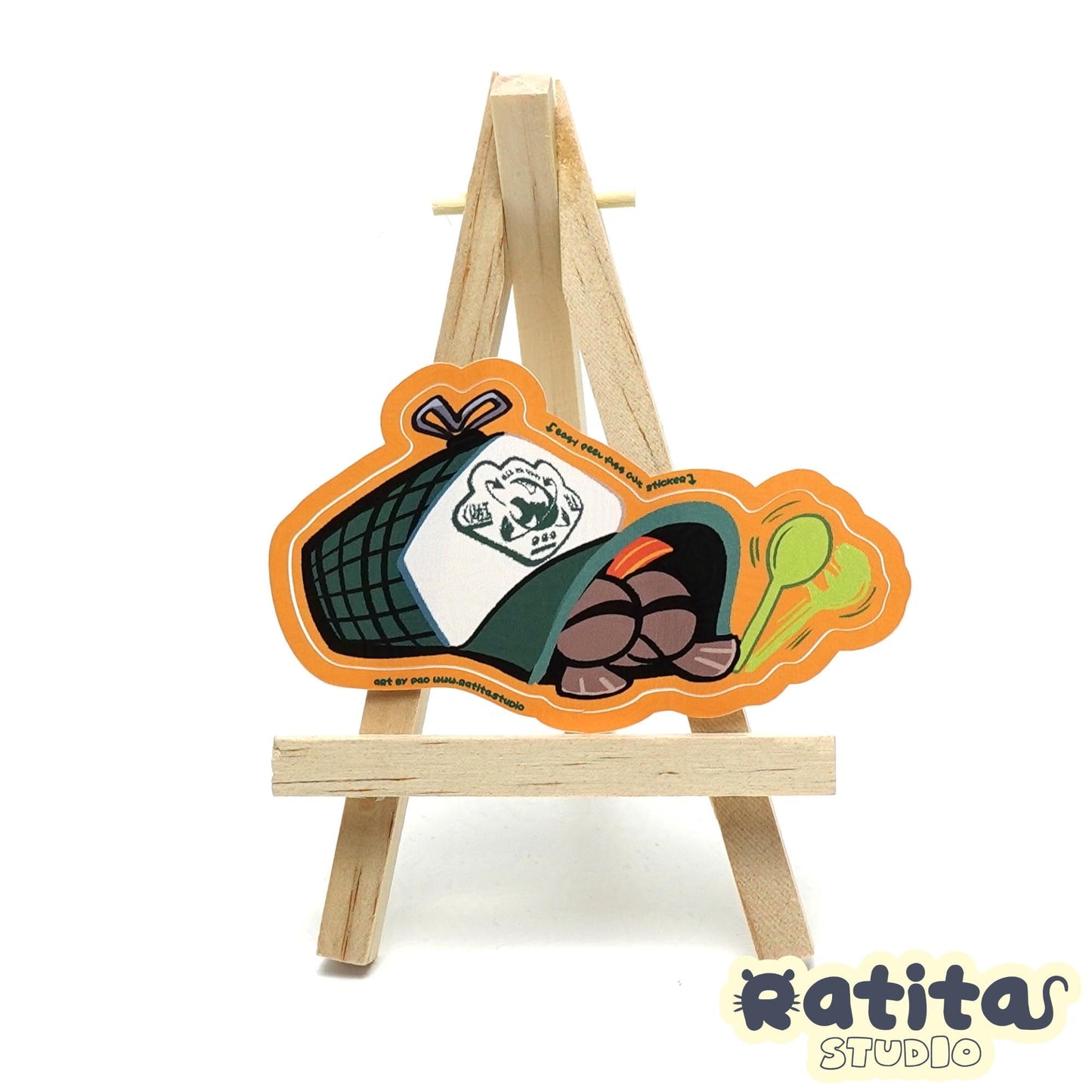 Splatoon Salmon Run Little Buddy Big Hat ~Easy Peel Kiss Cut Sticker~