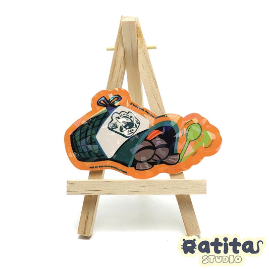 Splatoon Salmon Run Little Buddy Big Hat ~Easy Peel Kiss Cut Sticker~