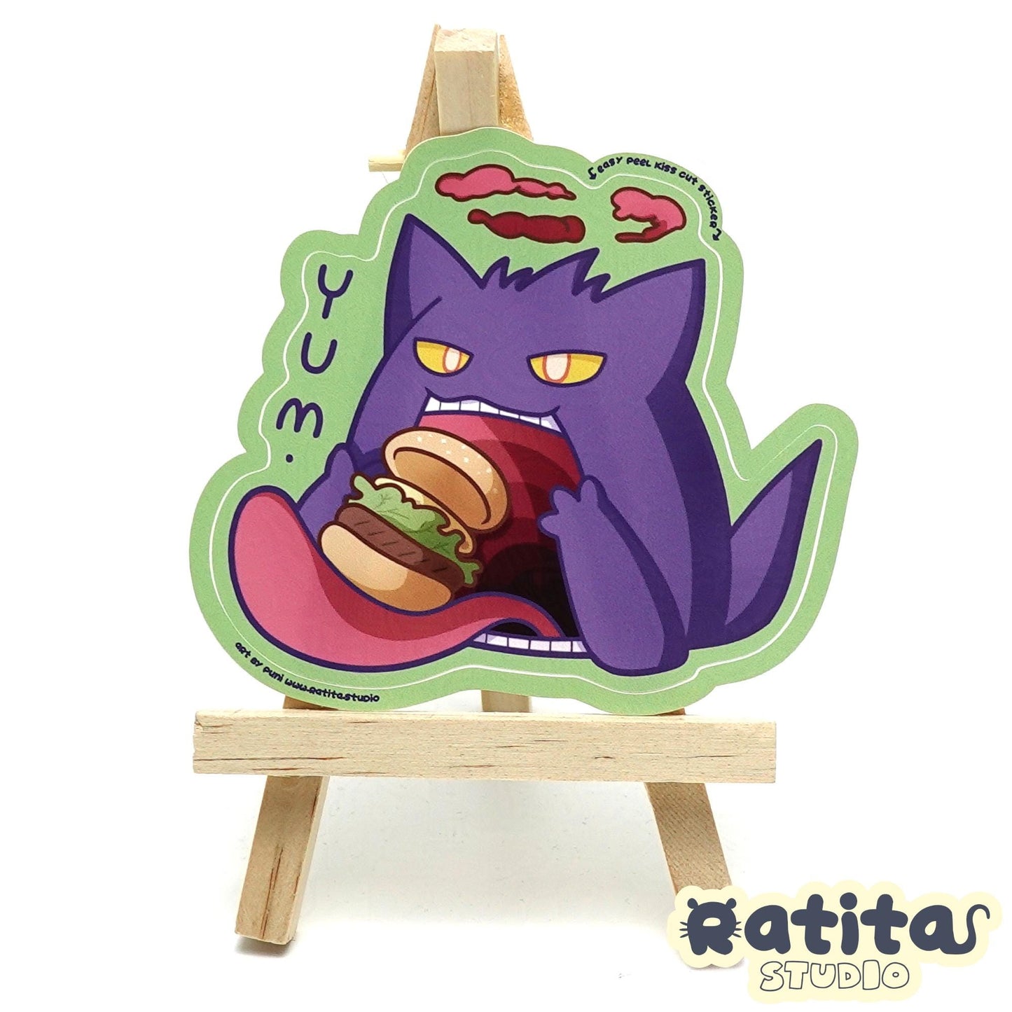 Pocket Monsters: Yummy Gengar ~Easy Peel Kiss Cut Sticker~