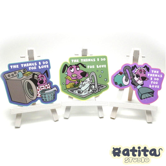 Courage the Cowardly Dog: Chores ~Die Cut Stickers~