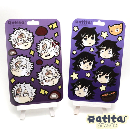 Slayer of Demons ~ Sanemi & Giyu ~ Sticker Sheet