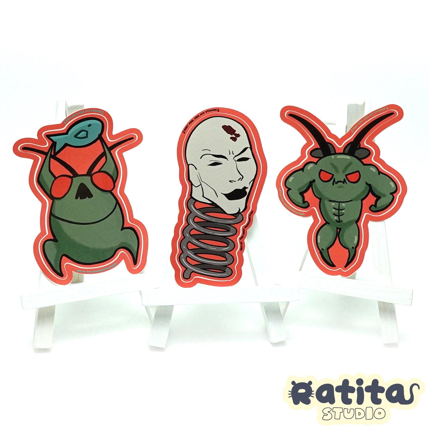 Lethal Company Hoarding Bugs and Chad Coilhead 3PACK ~Easy Peel Kiss Cut Sticker~