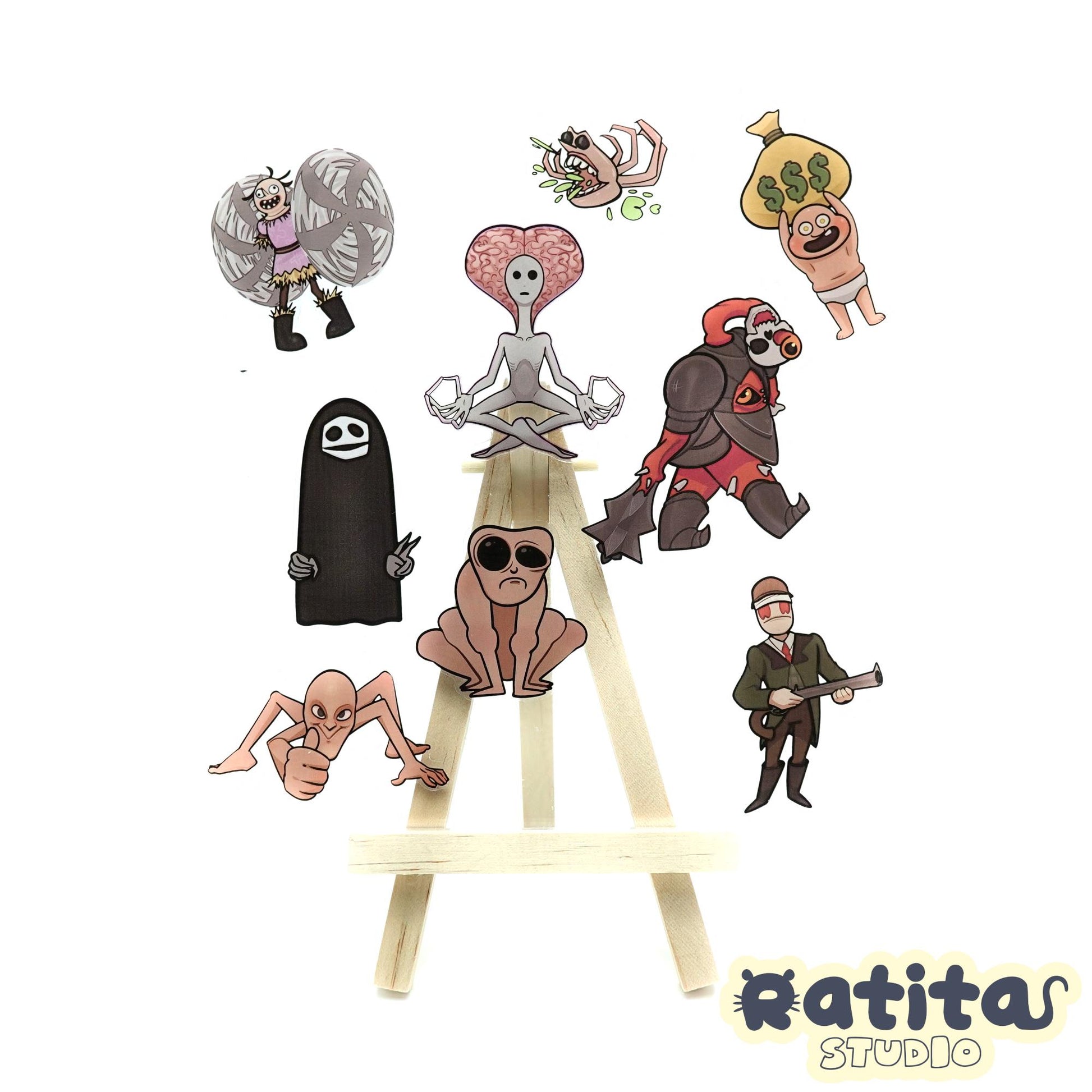 R.E.P.O. Monsters 2PACK ~Transparent Sticker Sheet~