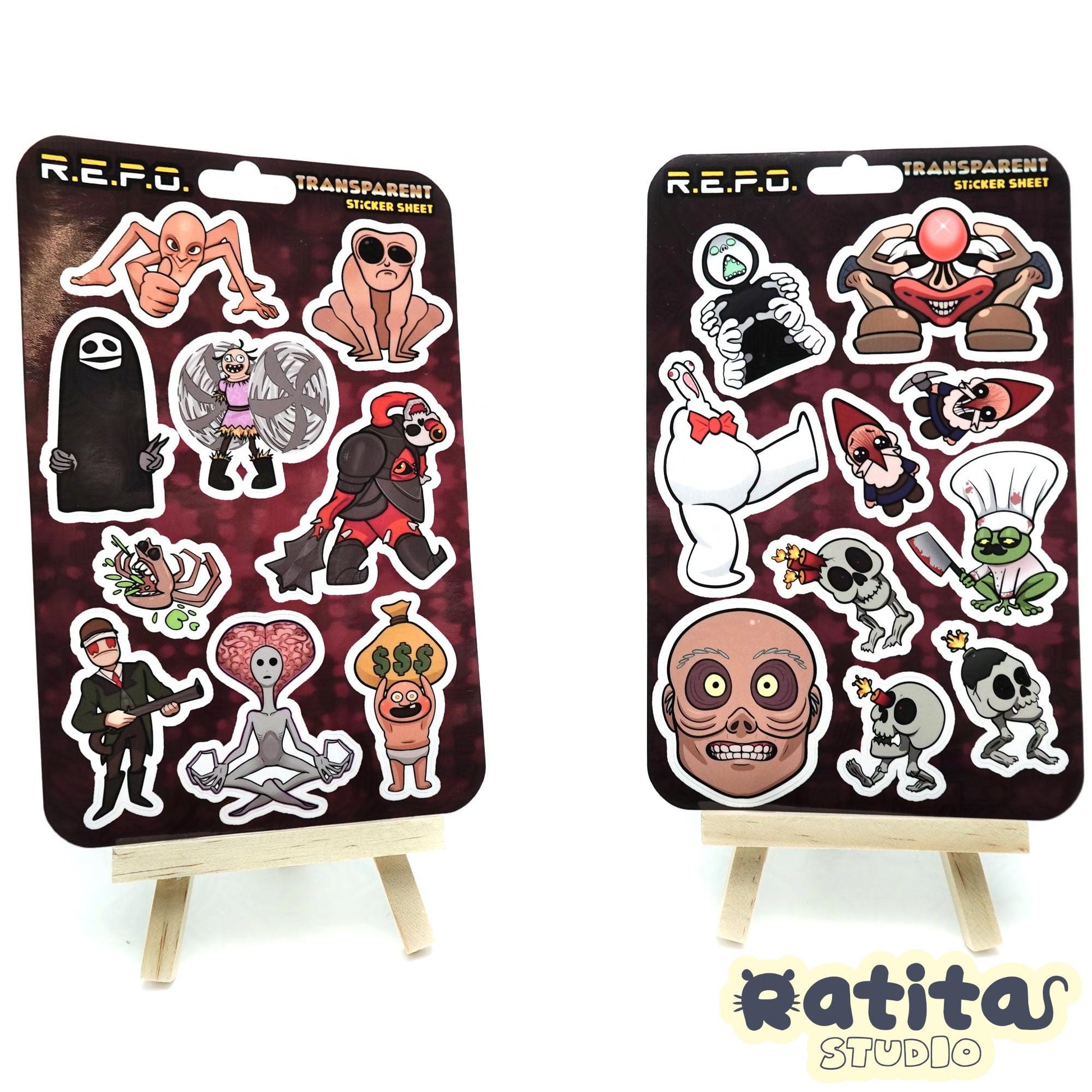 R.E.P.O. Monsters 2PACK ~Transparent Sticker Sheet~