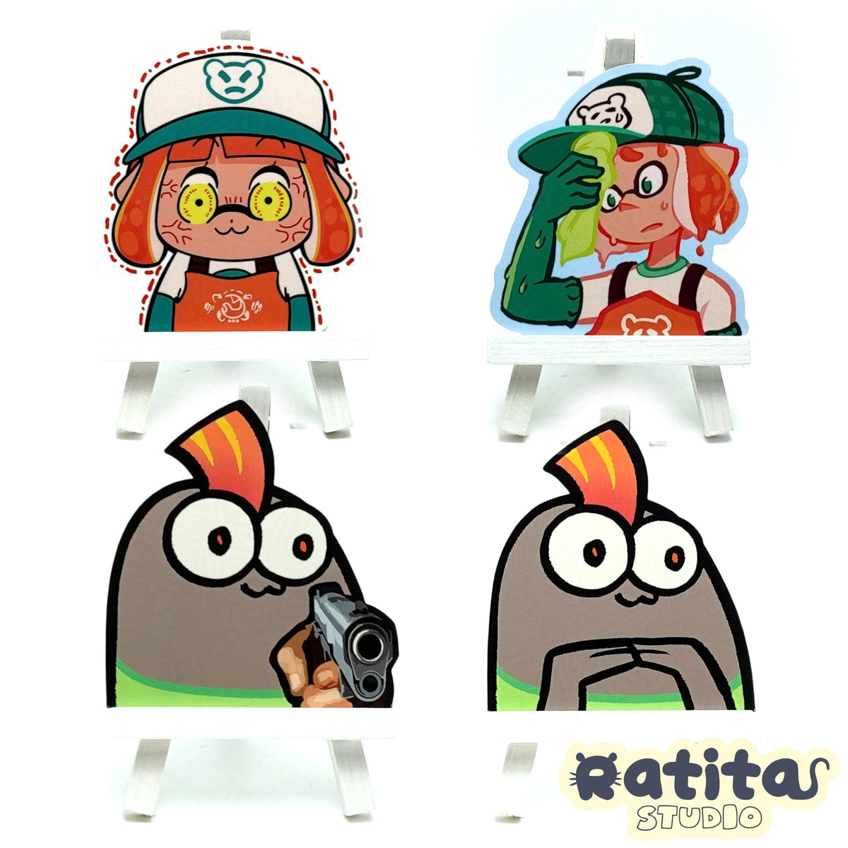 Splatoon Salmon Run: Meme set ~Die Cut Stickers~