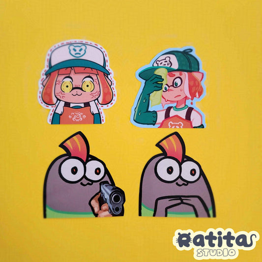 Splatoon Salmon Run: Meme set ~Die Cut Stickers~