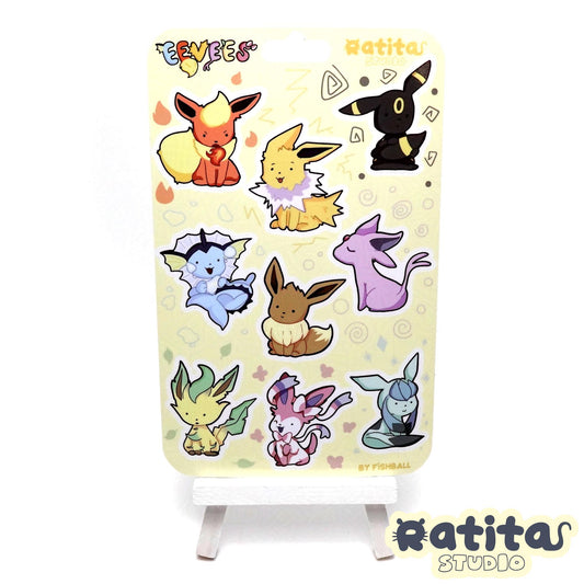 Pocket Monsters : Eeveelution Sticker Sheet