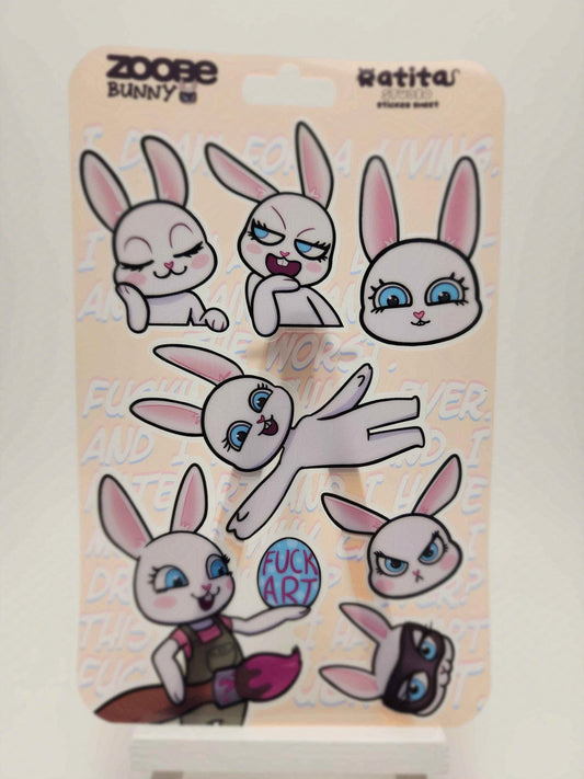 Zoobe Bunny~Transparent Sticker Sheet~