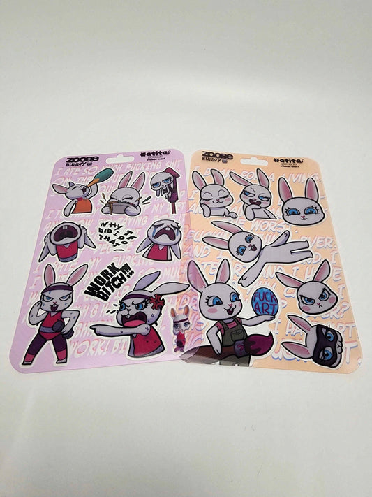 Zoobe Bunny~Transparent Sticker Sheet~
