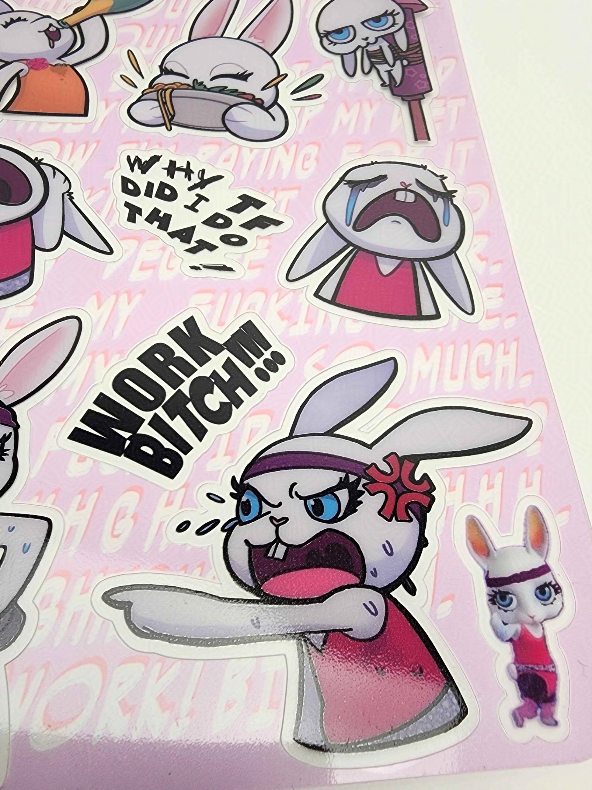 Zoobe Bunny~Transparent Sticker Sheet~